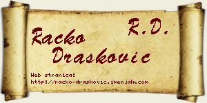 Racko Drašković vizit kartica
